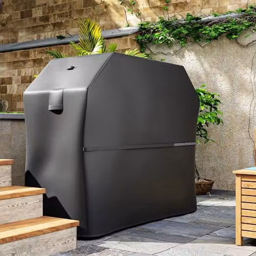 Outsunny Black Polyester BBQ Cover for Rectangular Gas Grills, W/D/H: 147 x 61 x 122 cm – 8