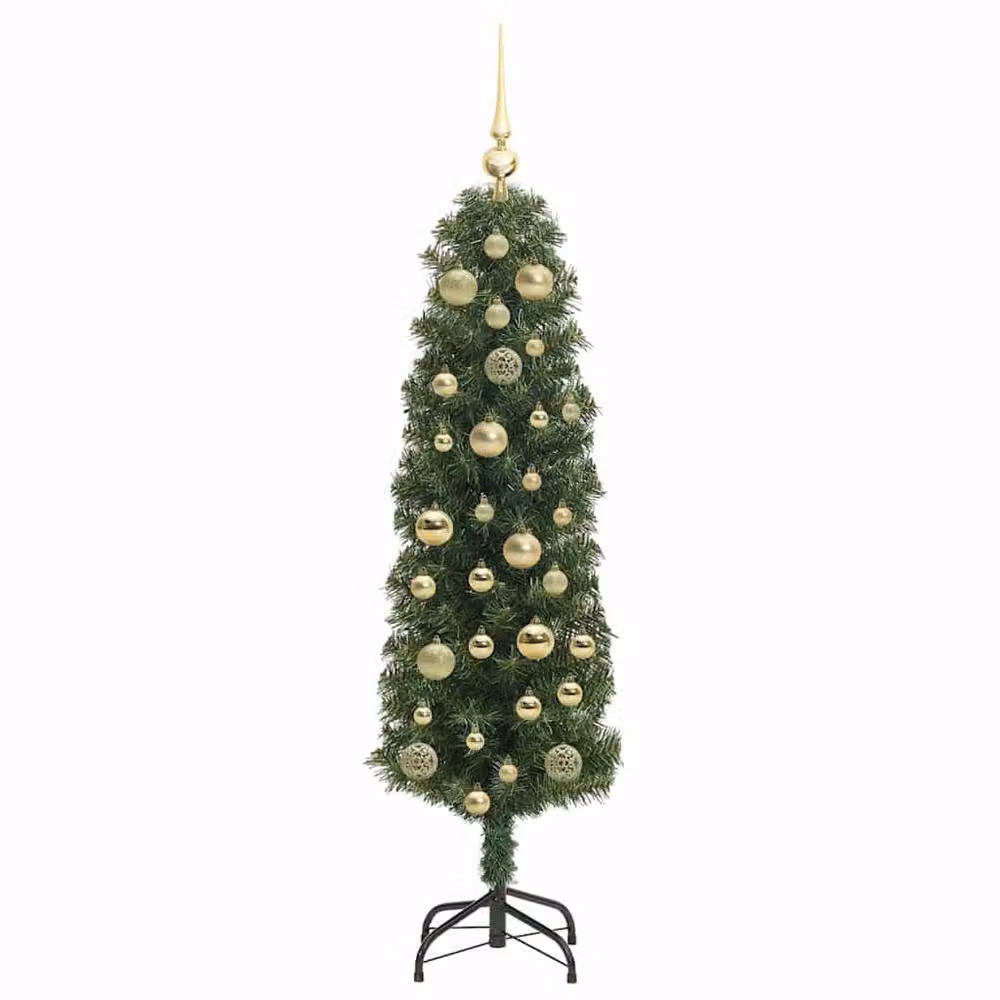 Berkfield Home Artificial Christmas Tree with 150 LEDs and Stand, Green, H 120 cm x W 38 cm x D 38 cm – 4