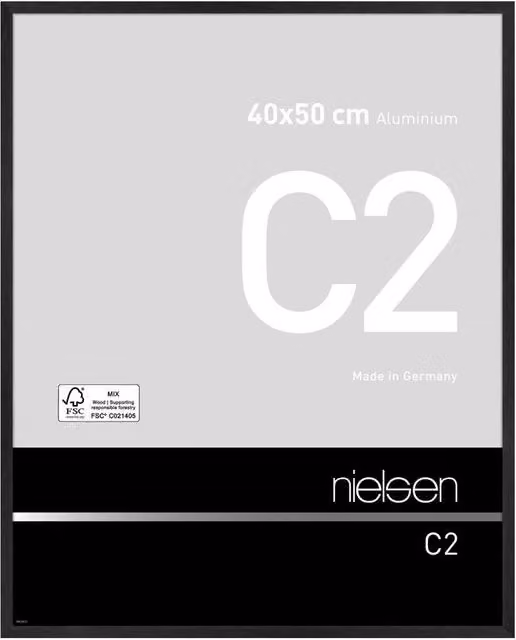 Nielsen Design C2 Aluminium Picture Frame in Black, W 40 cm x H 50 cm