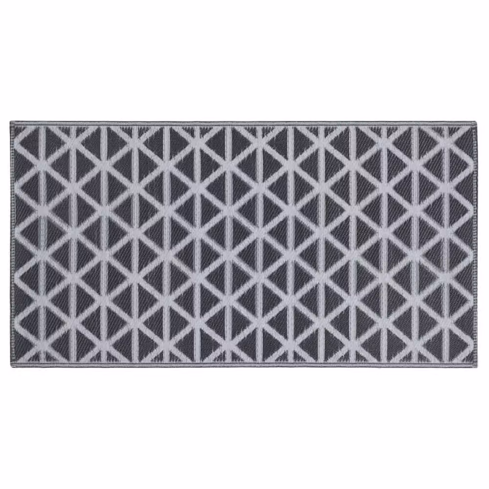 Berkfield Home Black Geometric Outdoor Carpet, W: 120 cm, L: 180 cm – 3