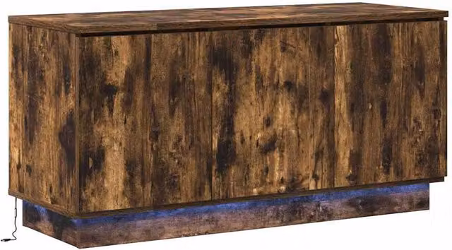 Berkfield Home Modern Smoked Oak TV Cabinet in Brown, W/D/H: 100 x 38 x 49 cm