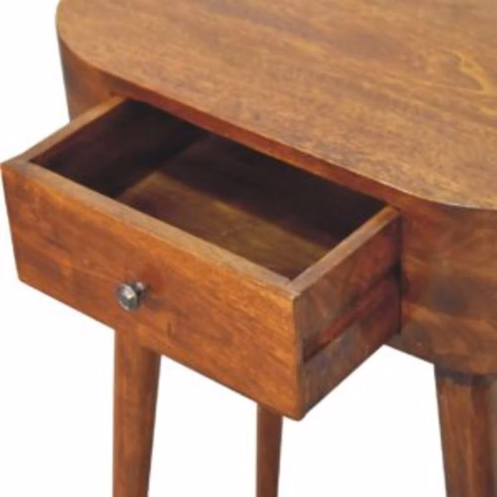 Wyld Haus Chioggia Mini Console Table in Brown Mango Wood with Drawer – 4