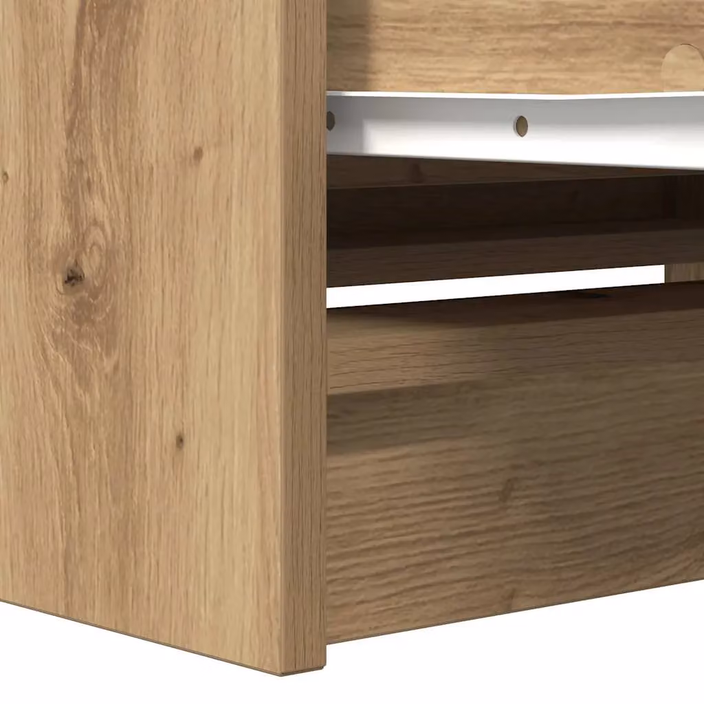 Berkfield Home Artisan Oak TV Cabinet in Brown, W/D/H: 80 x 35 x 54 cm – 5