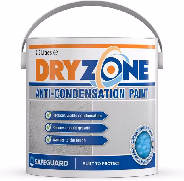 Dryzone Mould Resistant Anti-Condensation Paint, White, 2.5 l