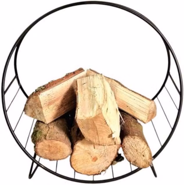 KDMD Black Metal Freestanding Fireside Log Holder 47cm – 1