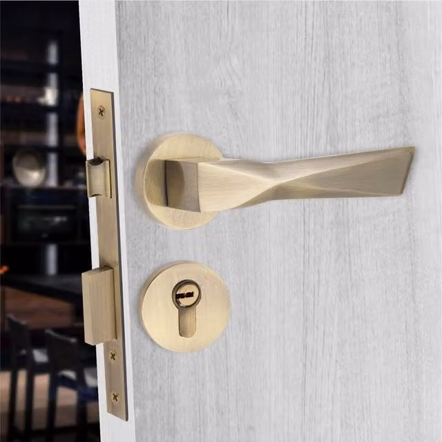 Golden Grace Brass Key Hole Cover Escutcheon in Gold and Yellow