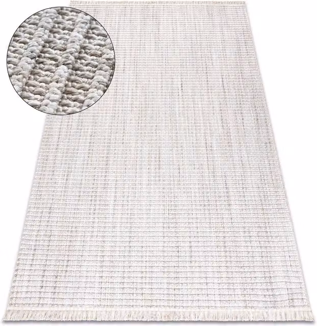 RugsX Nano Grey Rectangular Polyester Rug, W: 80 cm, L: 150 cm