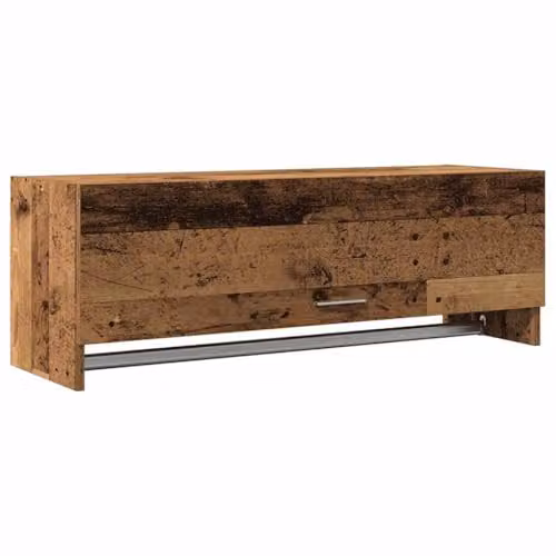 vidaXL Modern Wardrobe in Old Wood Brown, W/D/H: 100 x 32.5 x 35 cm