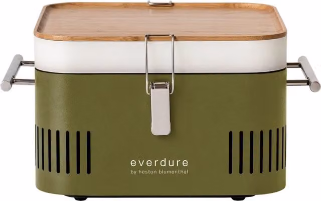 Everdure CUBE Portable Tabletop Charcoal Barbecue in Green