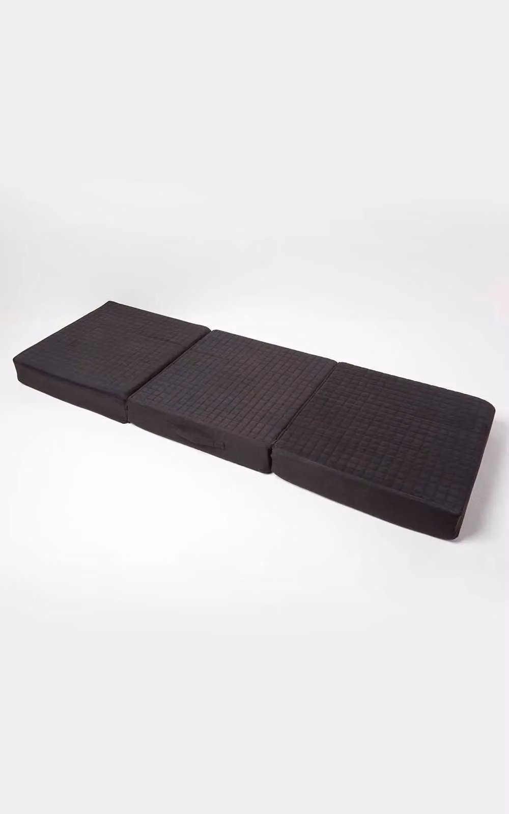 Homescapes Black Faux Suede Orthopaedic Foam 3 Seater Booster Cushion W: 150 cm, D: 50 cm, H: 10 cm – 3