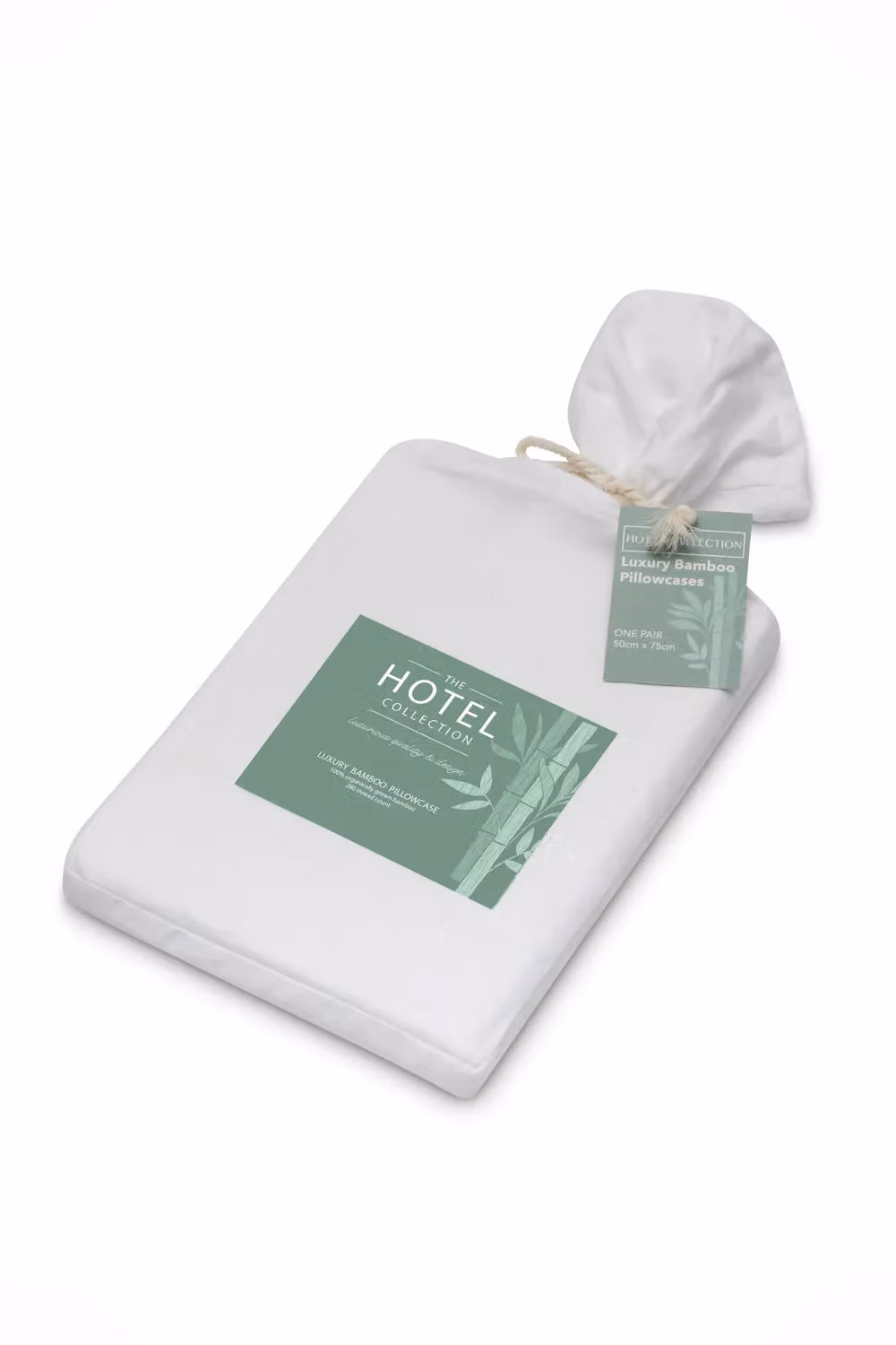 BHS Bamboo White Pair of Breathable Standard Pillowcase Covers – 2