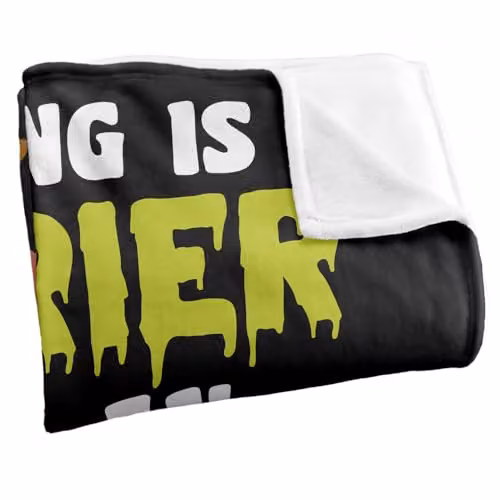 Warner Bros. Scooby Doo Shaggy Nothing Scarier Super Soft Fleece Throw Blanket, Multicolour, W: 127 cm x L: 152 cm – 2