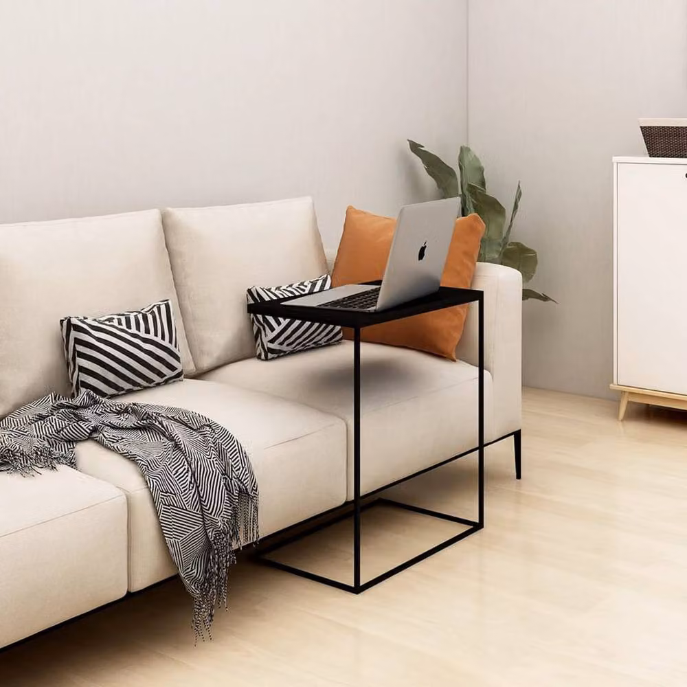 Berkfield Home Black Side Table in Engineered Wood W/D/H: 55 x 35 x 66 cm – 2