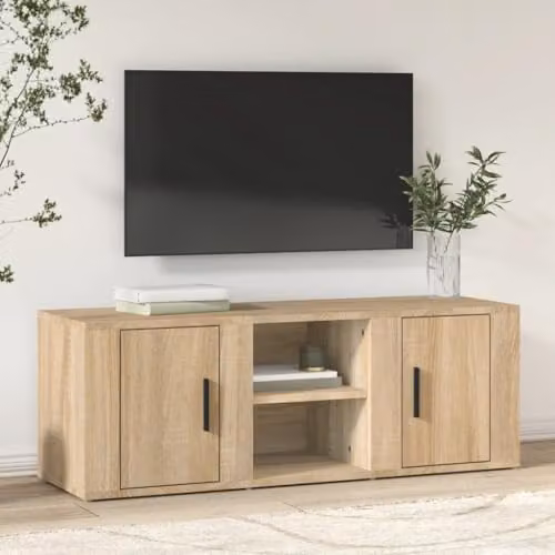 vidaXL Modern TV Cabinet in Sonoma Oak, W/D/H: 100 x 31.5 x 35 cm – 2