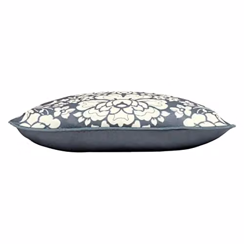 Paoletti Melrose Classic Floral Square Cushion in Blue, W/D/H: 50 x 50 x 50 cm – 2