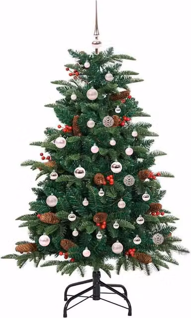 Berkfield Home Elegant Green Artificial Christmas Tree with 150 LEDs and Stand – 1