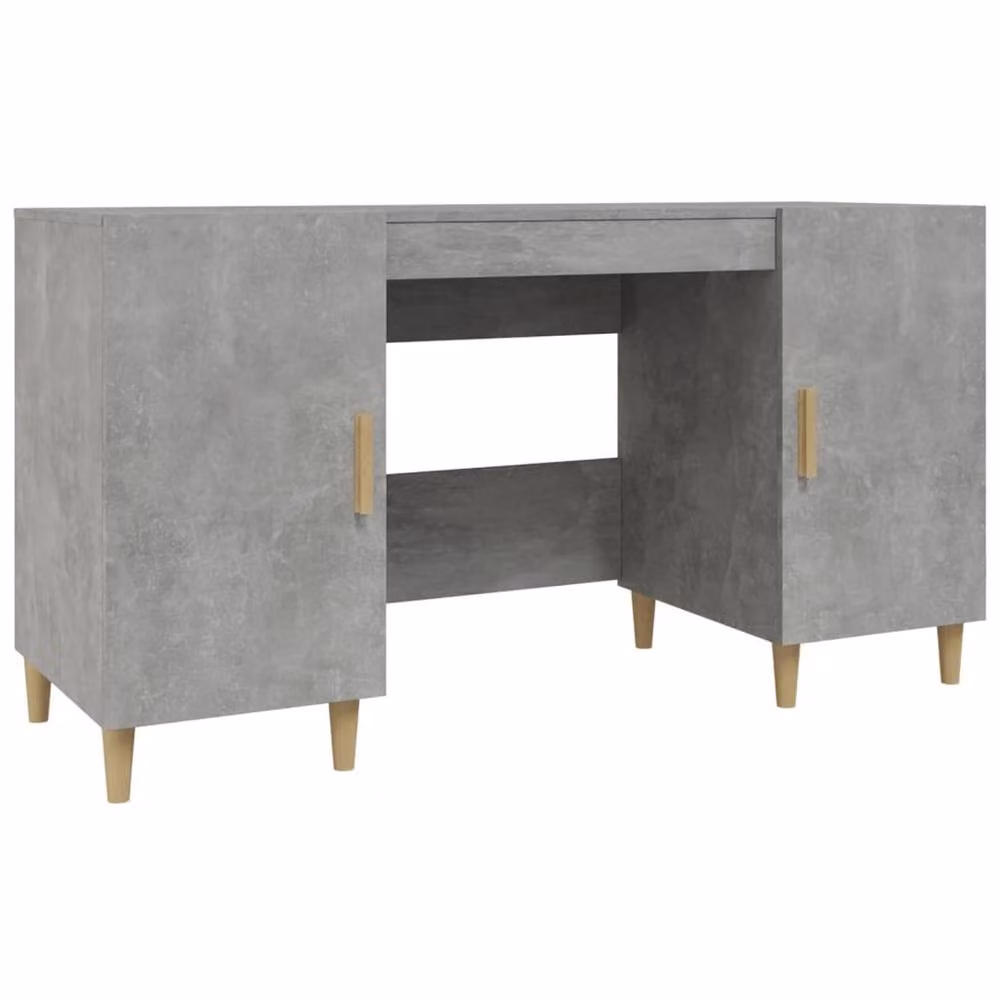 Berkfield Home Modern Writing Desk in Grey Concrete Effect, W/D/H: 140 x 50 x 75 cm – 2