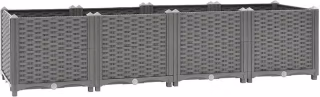 Berkfield Home Grey Polypropylene Raised Bed W/D/H: 160 x 40 x 38 cm – 1