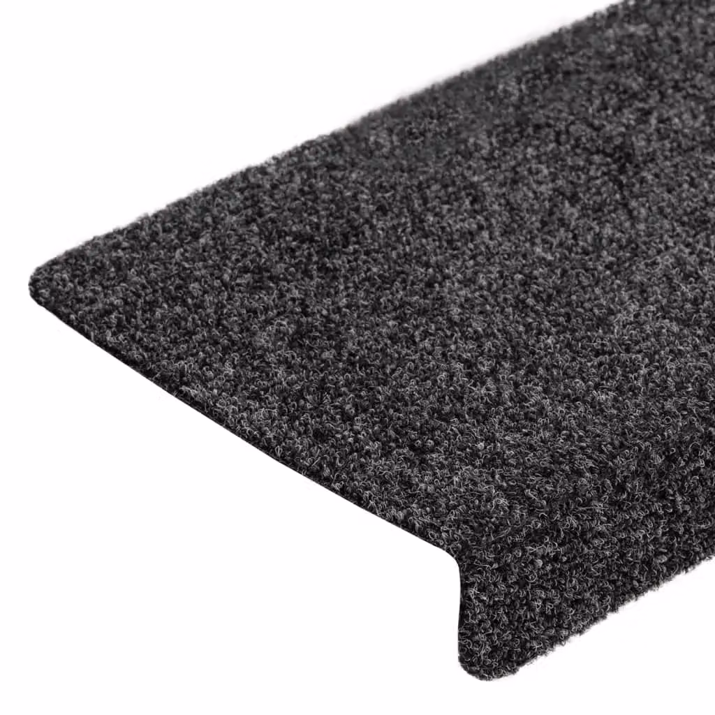 Berkfield Home Non-Slip Needle Punch Stair Mats, Grey, 5 Pack, W/D/H: 65 x 21 x 4 cm – 3