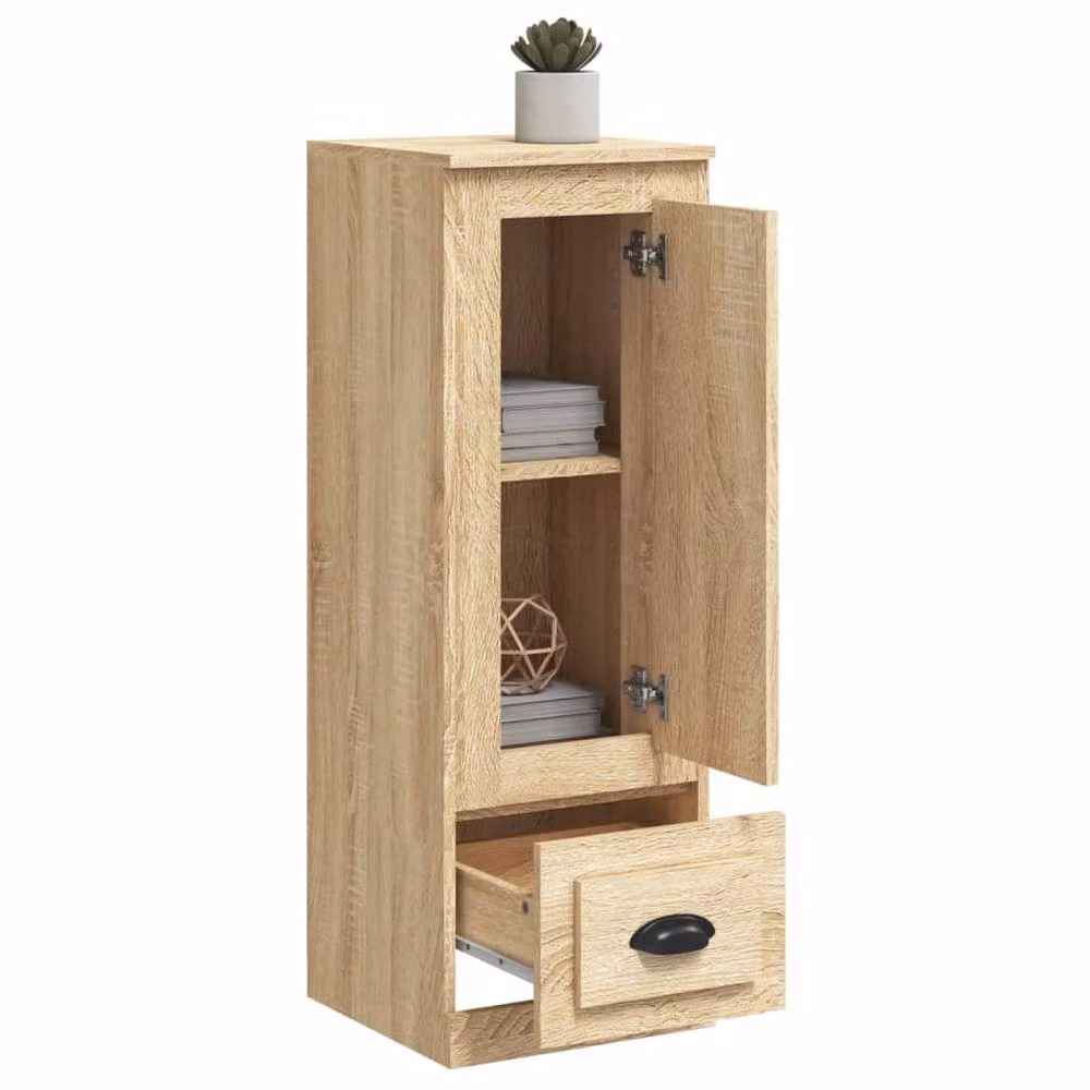Berkfield Home Sonoma Oak Highboard in Brown, W/D/H: 36 x 35.5 x 103.5 cm – 2