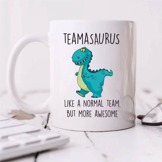 60 Second Makeover Teamasaurus Ceramic Mug in White