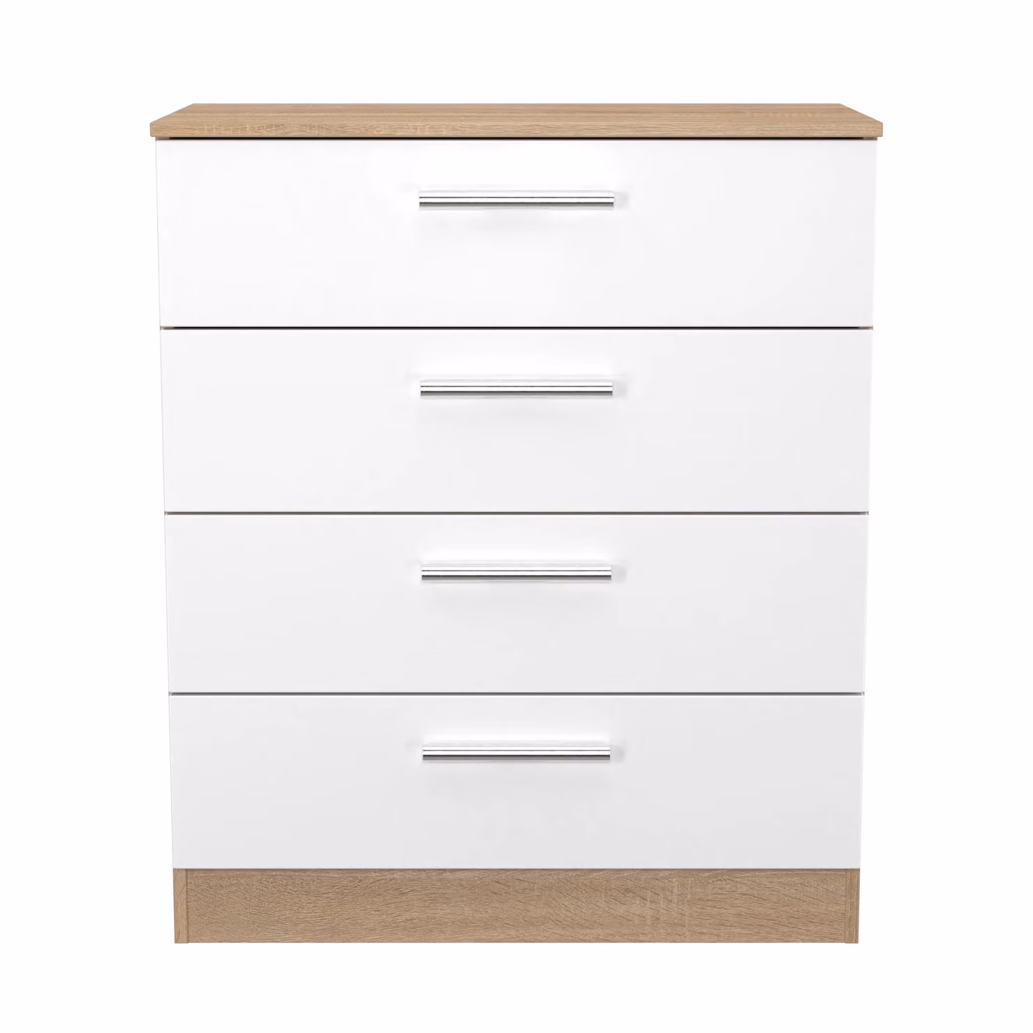 Ready Assembled 2 U Trent 4 Drawer Chest in White and Multicolour – 2