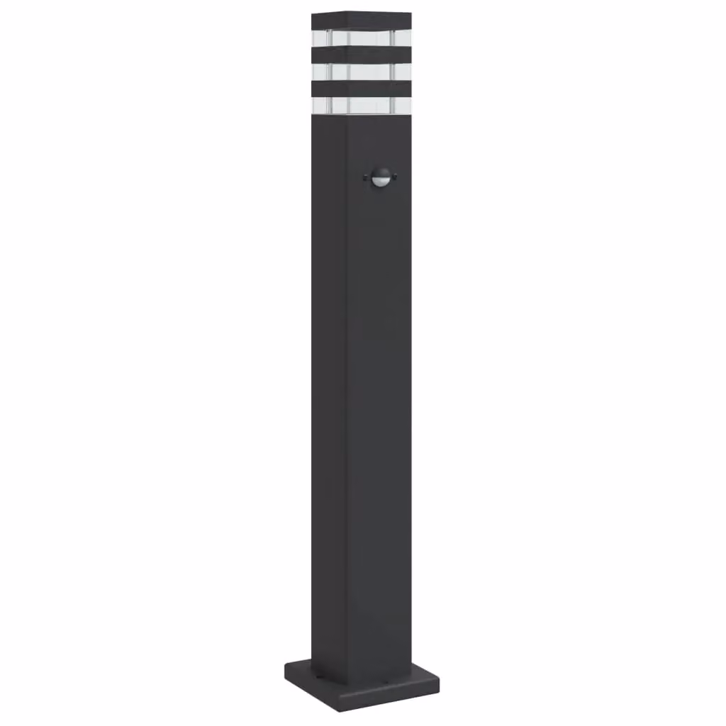 Berkfield Home Black Aluminium Outdoor Floor Lamp with Motion Sensor, Height: 80 cm – 2