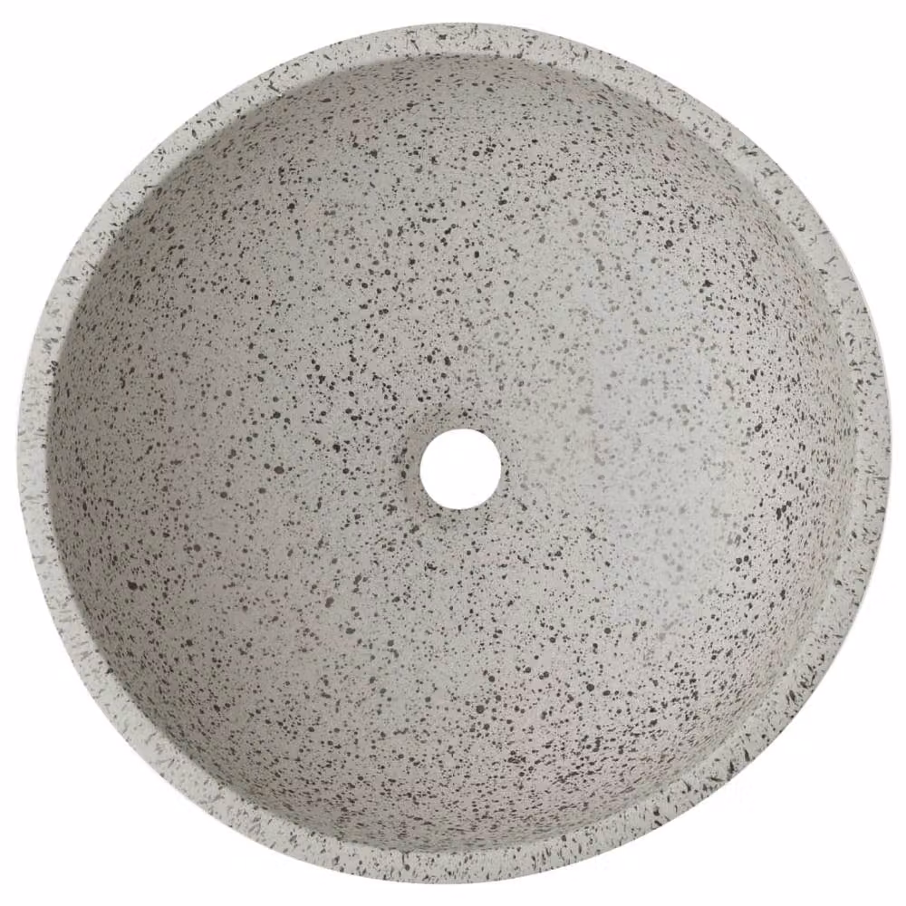 Berkfield Home Grey Round Ceramic Countertop Basin, Diameter: 41 cm, Height: 14 cm – 2
