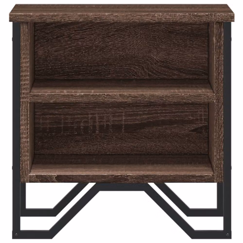 Berkfield Home Set of 2 Brown Oak Bedside Cabinets, W/D/H: 40 x 30 x 40 cm – 4