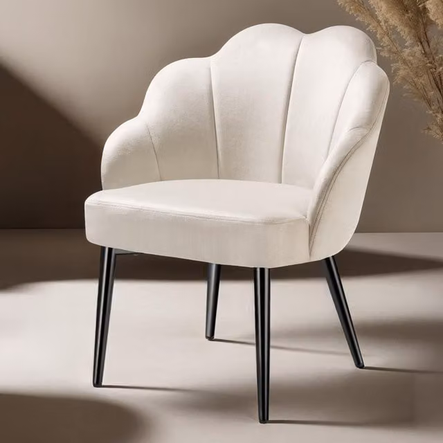 tectake Boho Accent Chair in Black, Yellow and White