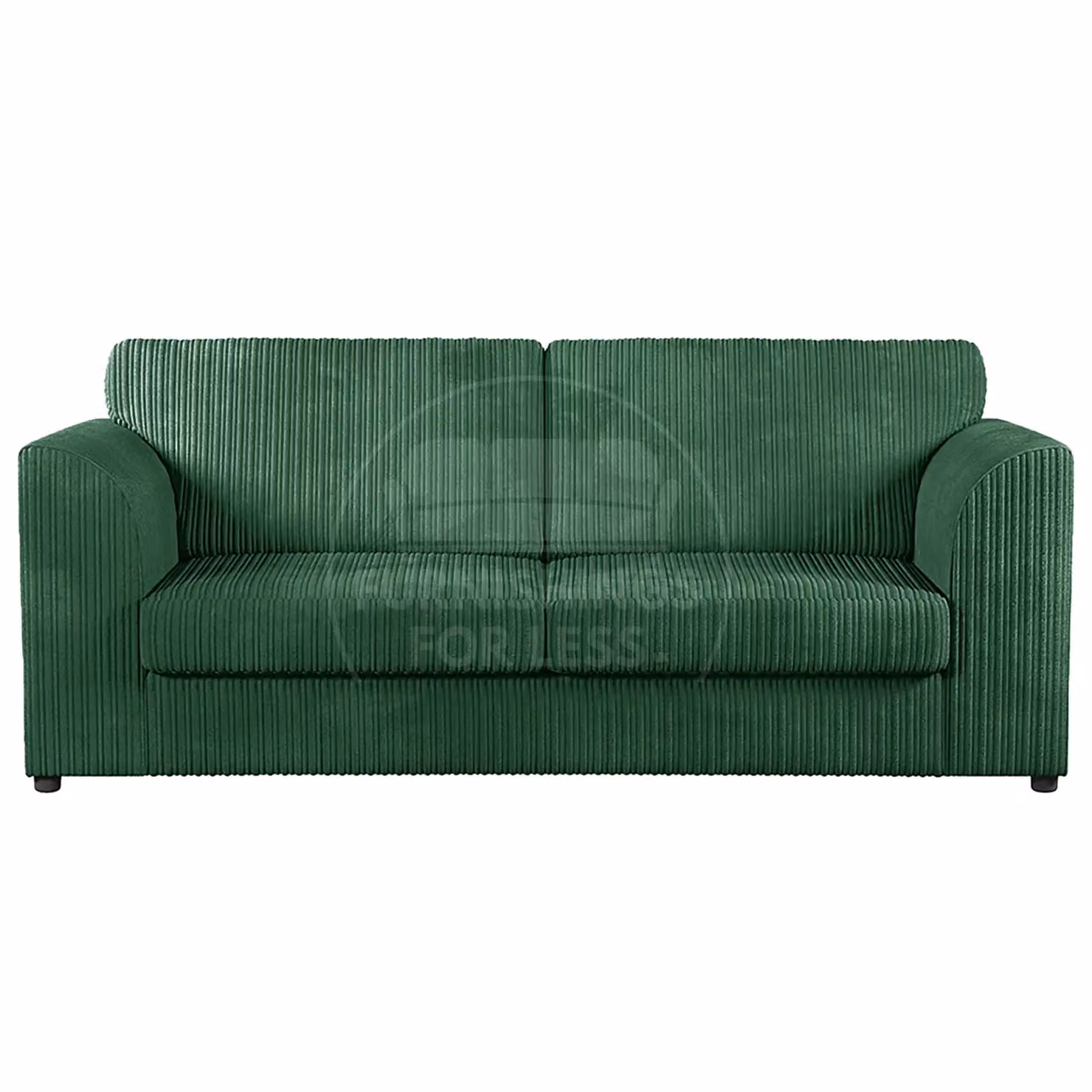 Furnishings For Less UK Luxor Jumbo Cord 3 Piece Fabric Sofa Suite in Green – 2