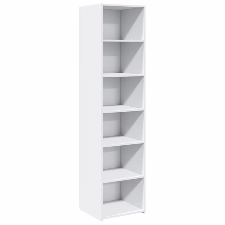Berkfield Home Modern White Highboard in Matt MDF, W/D/H: 45 x 41 x 185 cm