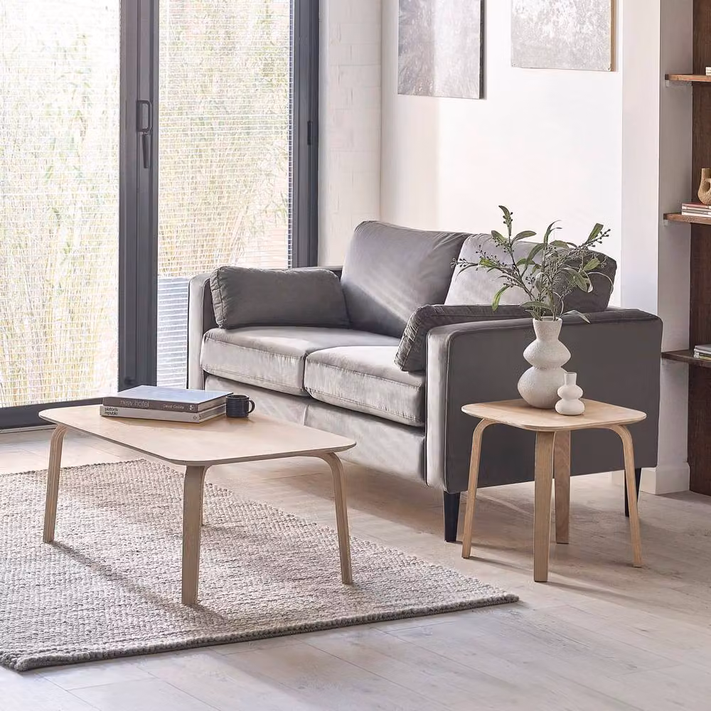 Cheshire Skara Contemporary Scandinavian Side Table in Beige Wood – 5