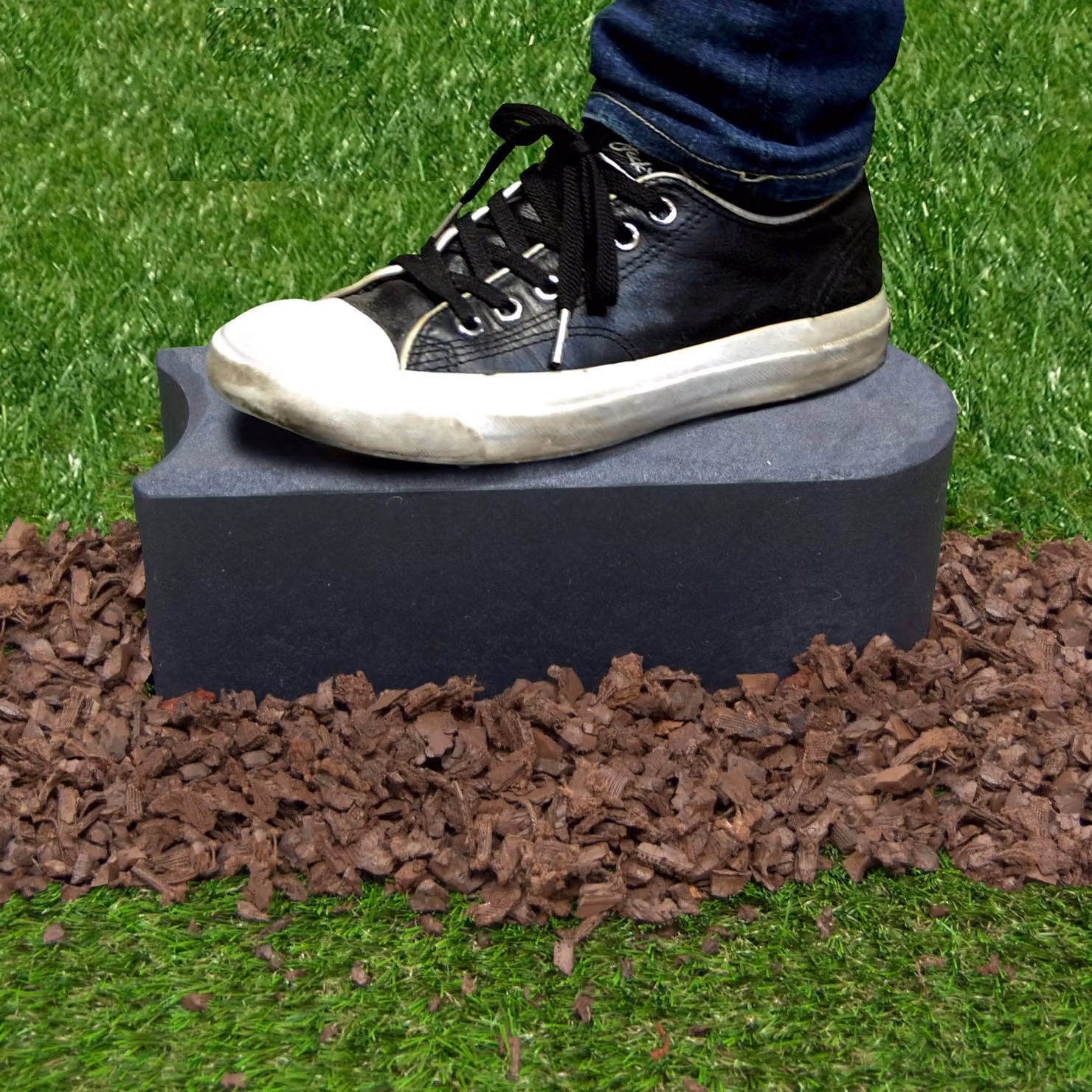 Nicoman Grey Rubber Stone Effect Garden Lawn Edging Border, Set of 8 – 5