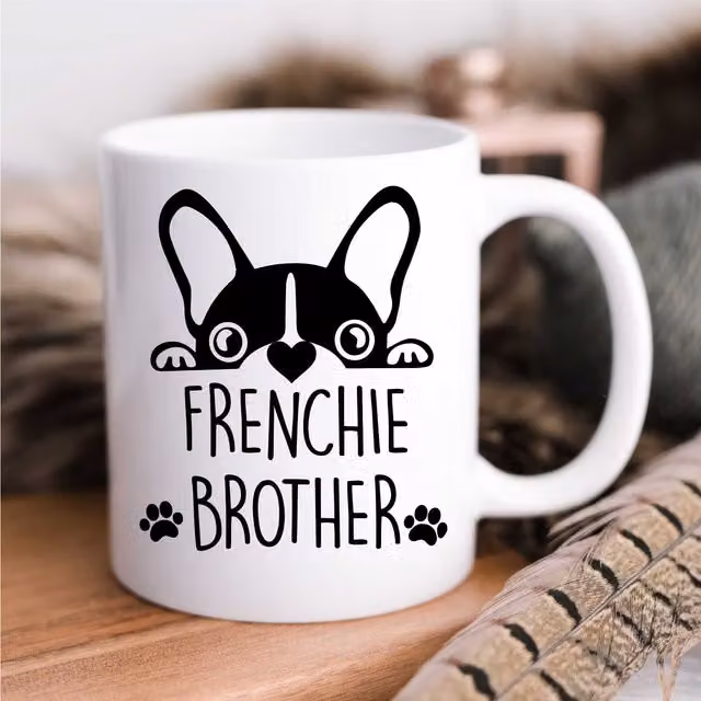 60 Second Makeover Limited Frenchie Brother Ceramic Mug in White – 1