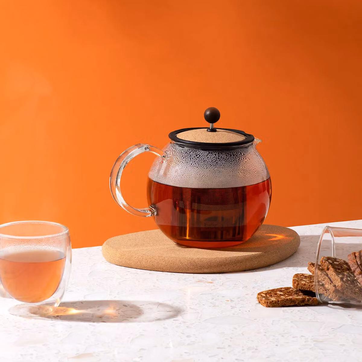 Bodum ASSAM Tea Press with Stainless Steel Filter, Light Brown, 1000ml – 3