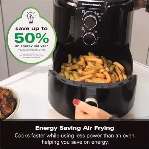 Hamilton Beach SimpliFry 4.2L Hot Air Fryer with Timer in Black – 3