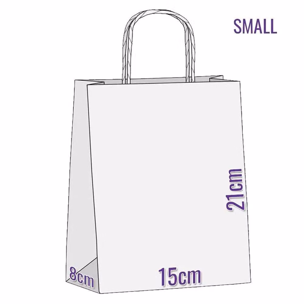 SPETLEK 100 Small Brown Kraft Paper Party Bags with Handles – 2