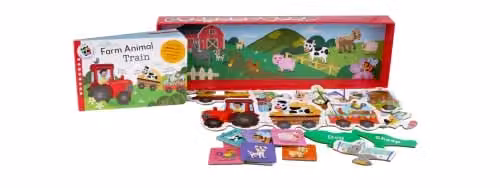 Globe Publishing Farm Animal Learning Train Multicolour Paper Book