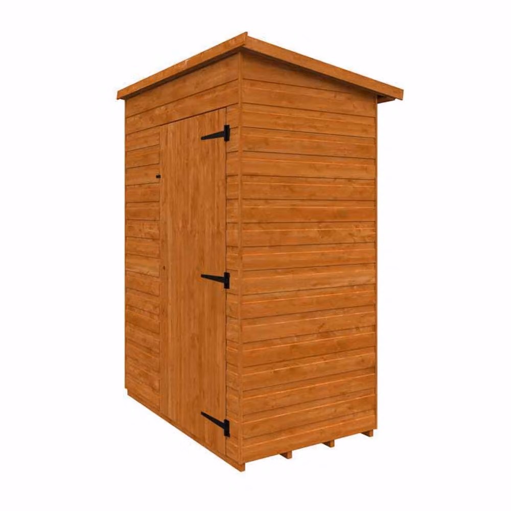 Buttercup Farm Solid Wood Toolshed in Orange and Grey, W: 152.4 cm x D: 91.44 cm – 2