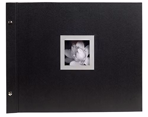Exacompta Ceremony Wedding Photo Album with Black Windowed Cover, Black, 370 x 290 mm