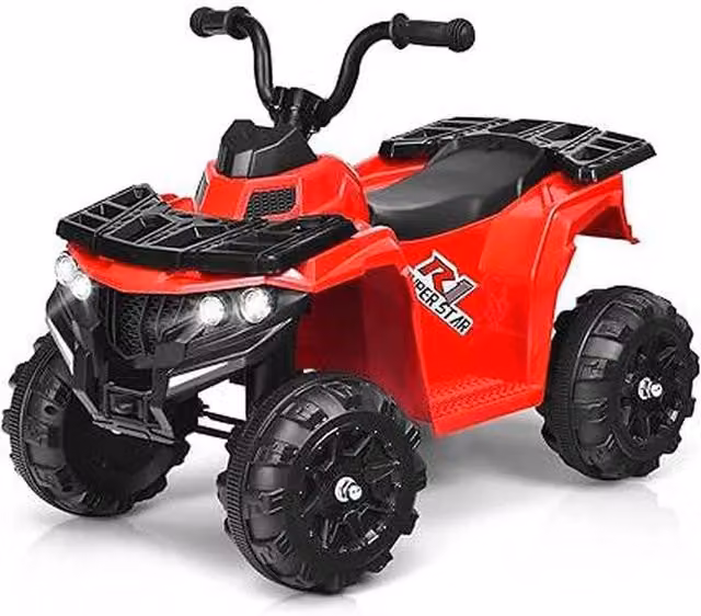 Costway Kids Electric Ride on Quad Bike ATV in Red