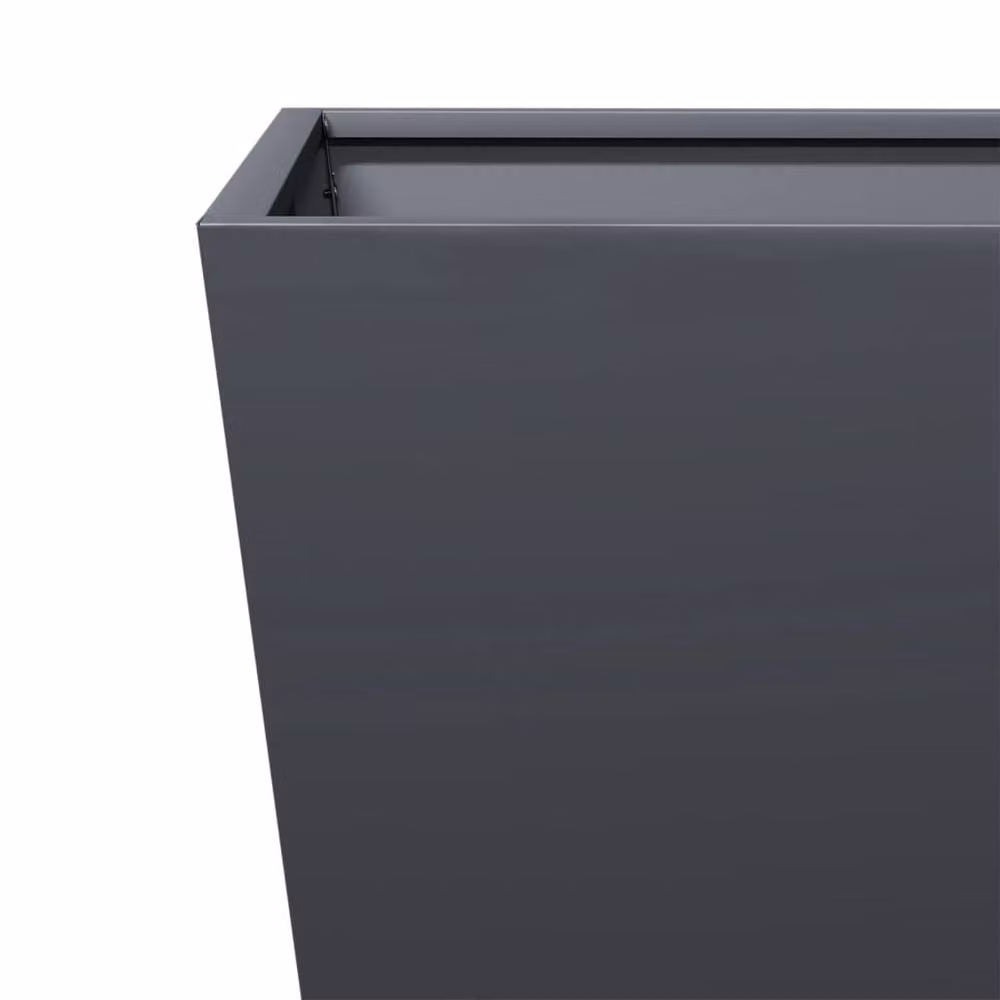 Berkfield Home Durable Steel Garden Planter Tub in Anthracite, W/D/H: 50 x 50 x 50 cm – 3