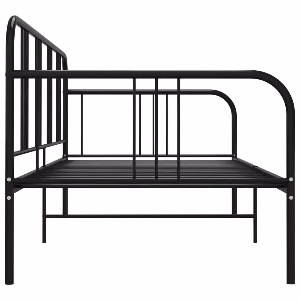 Berkfield Home Metal Sofa Bed Frame in Black, W/D/H: 90 x 200 cm – 2
