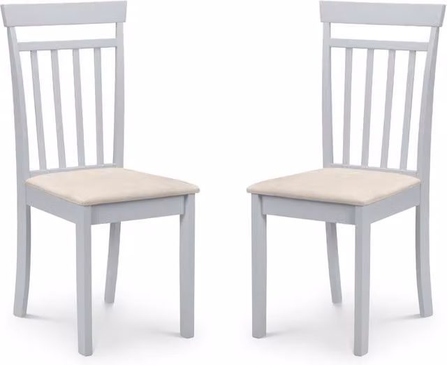 Cheshire Riverton Elegant Grey Fabric Dining Chairs - Set of 2