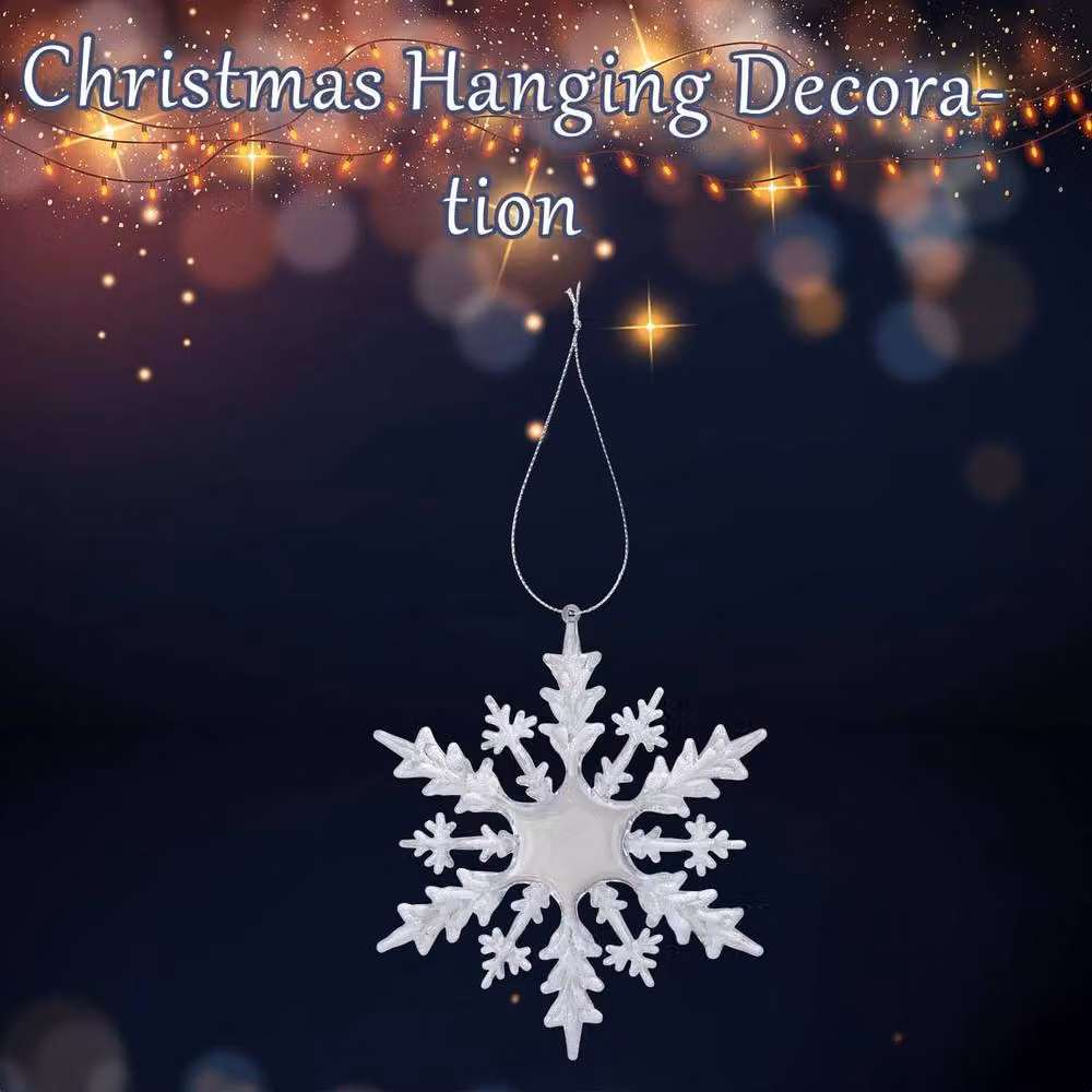 VFM e-Store Silver Snowflake Hanging Decoration, W: 21 cm, H: 20 cm – 2