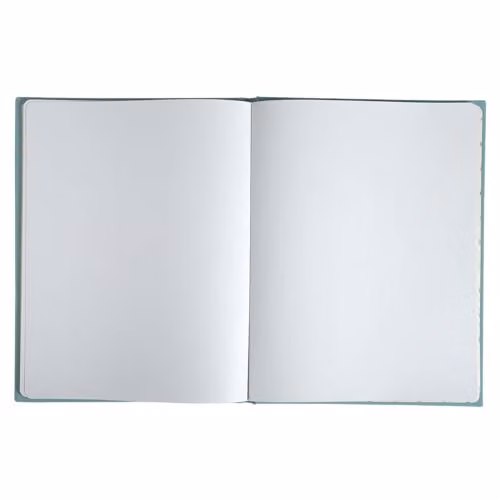 Exacompta Titanium Guest Book in Turquoise with 100 Plain White Pages, W: 27 cm, H: 22 cm – 2