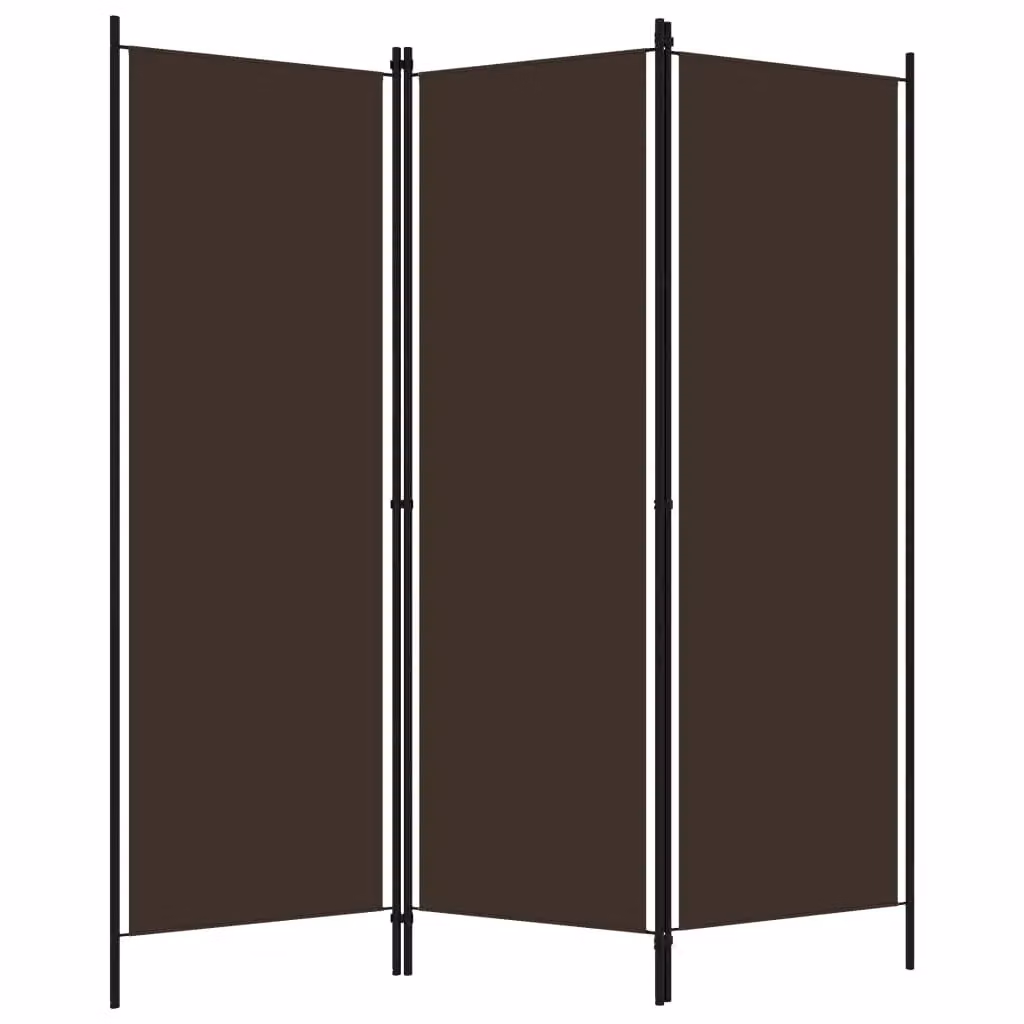 Berkfield Home 3-Panel Modern Room Divider in Brown, W/H: 150 x 180 cm – 2
