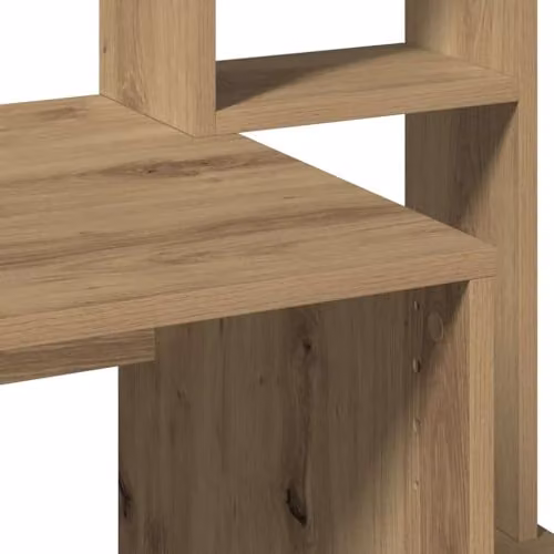 vidaXL Computer Desk with Shelves in Artisan Oak, Brown, W: 100 cm, D: 45 cm, H: 140 cm – 3