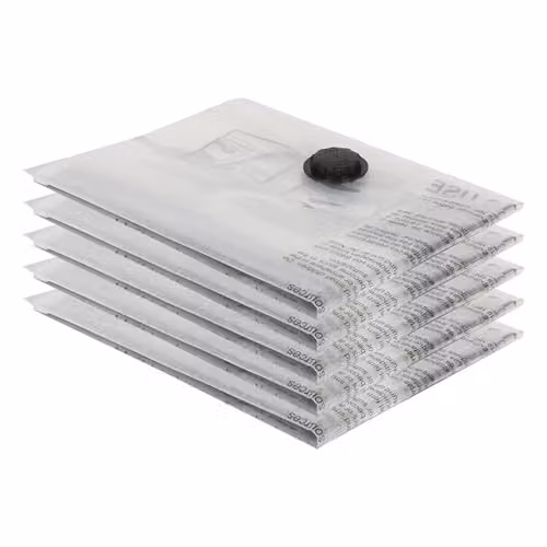 Harbour Housewares Vacuum Storage Bags, Grey and Transparent, Pack of 5, W: 60 cm x D: 80 cm – 1